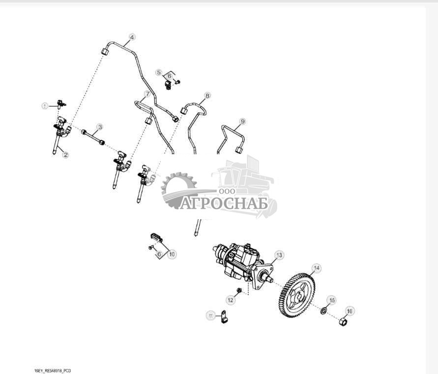 16EY Нагнет. топл. насос 